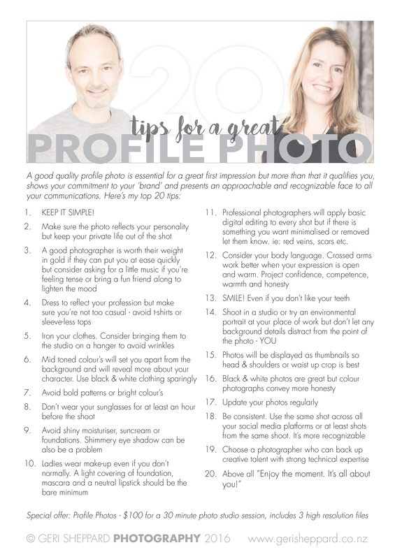 Profile photo tips